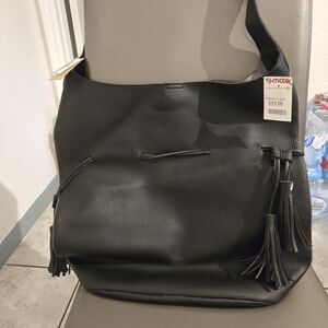 Free People Black Tassel Bag